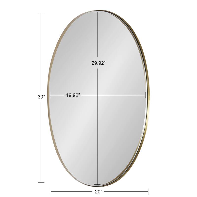 Kate and Laurel Rollo Oval Framed Wall Mirror