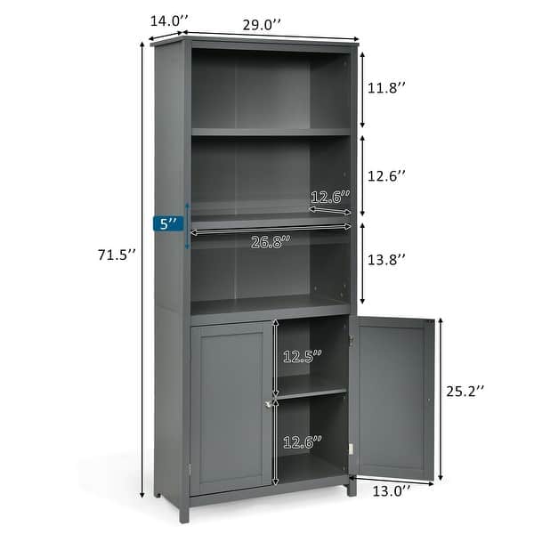 Bookcase Shelving Storage Wooden Cabinet Unit Standing Display Bookcase ...