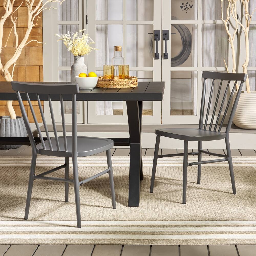 SAFAVIEH Outdoor Patio Furniture Core Spindle Chair (Set of 2) - 18"W x 22"D x 33"H