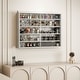 preview thumbnail 8 of 7, HOMCOM 5-Tier Display Cabinet, Glass Display Case with 2 Doors and Adjustable Shelves