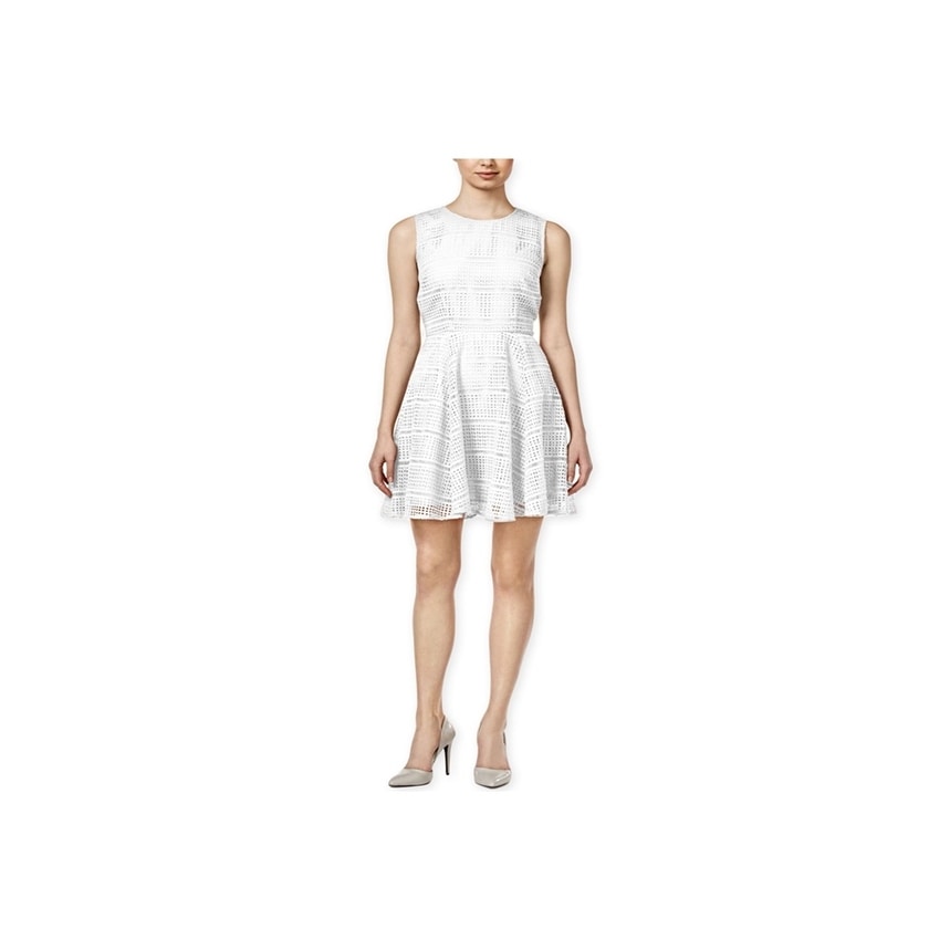maison Jules Womens Lace Fit & Flare Tank Dress, Off-White, Large - Overstock - 41856910 maison Jules Womens Lace Fit & Flare Tank Dress, Off-White, Large - Overstock - 41856910