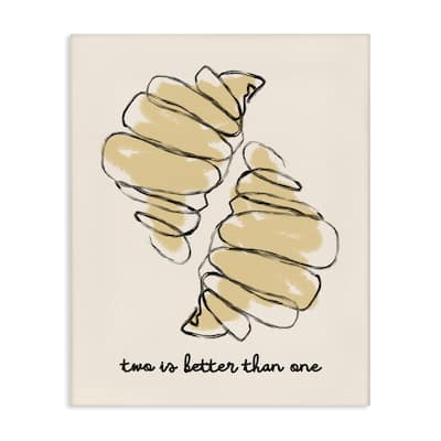 Stupell Croissants with French Phrase Canvas Wall Art Design By Lil' Rue