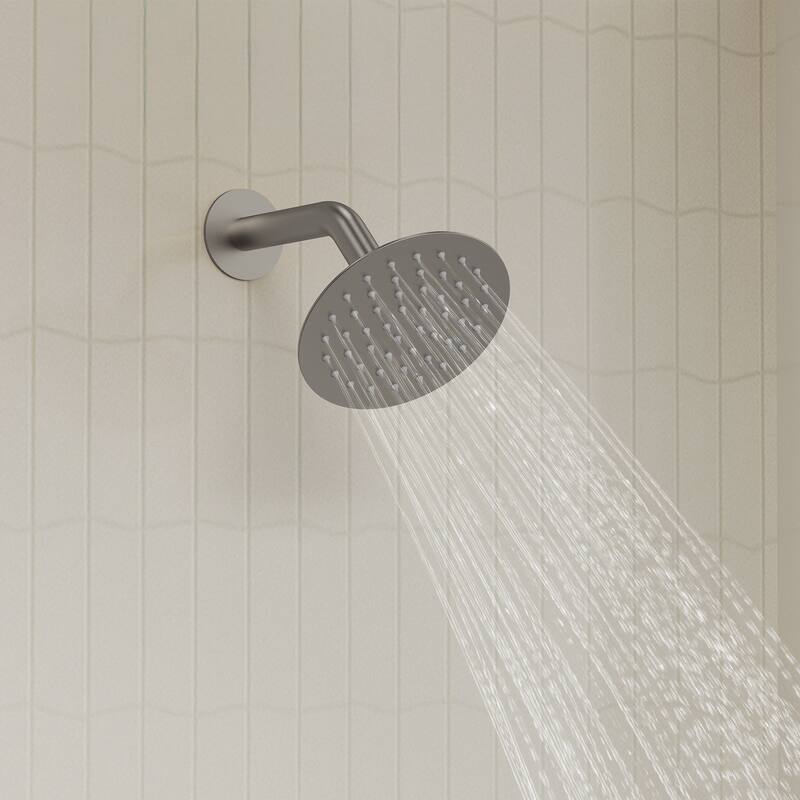 Single-Function Shower Faucet Stainless Steel Rain Shower Head with Pressure-Balanced Valve