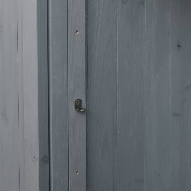 42 Inch Outdoor Kitchen Island Fir Wood Cabinet Stainless Steel Top with Shelf