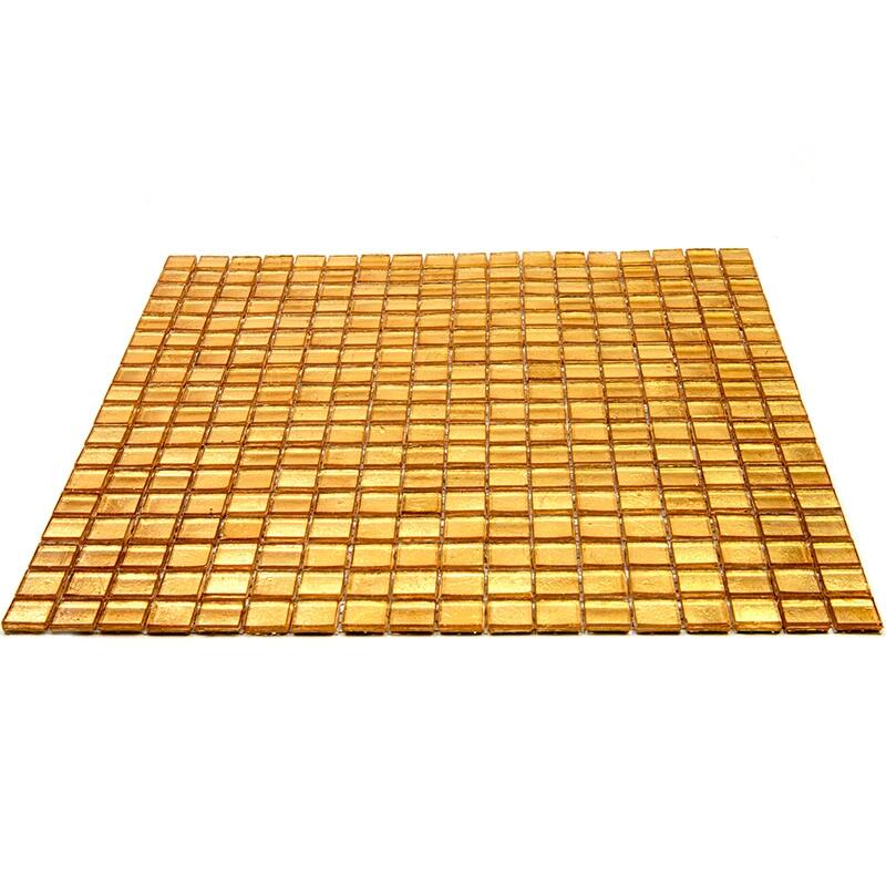 Apollo tile 12" x 12" Skosh Glossy Gold Yellow Glass Tile (18.69 sq ft/case) - 20 Pack