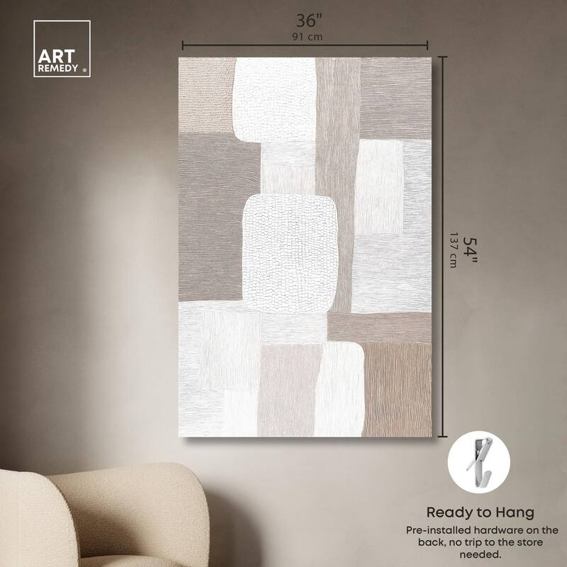 Stucco Squares II Canvas by Art Remedy, Gallery Wrapped