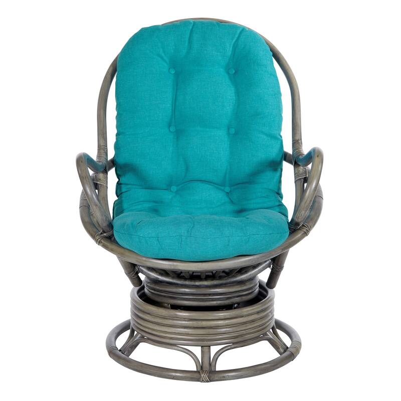Rattan Swivel Rocker Chair