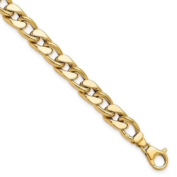 14k Yellow Gold 5.25mm Link Curb Bracelet Chain 8 Inch Fine Jewelry For Women Gifts For Her