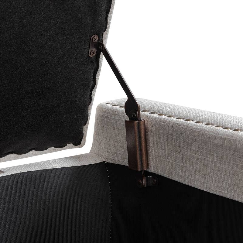Felix Classic Button-Tufted Storage Bench With Nailhead Trims By HULALA HOME