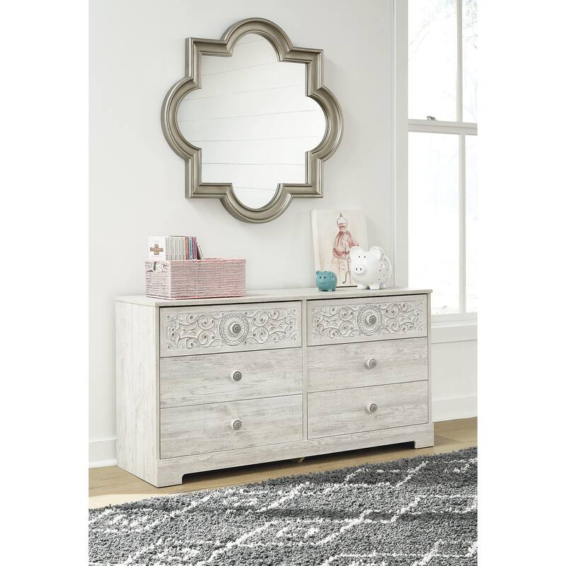 Signature Design by Ashley Paxberry White Dresser - Antique White - 6-drawer