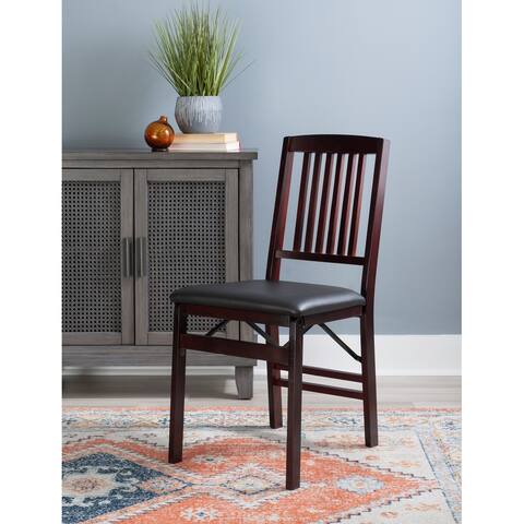 Porch & Den Lowell Espresso Folding Chair (Set of 2)