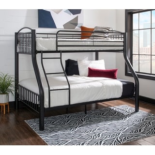 Linon Carlisle Twin Over Full Pewter Bunk Bed