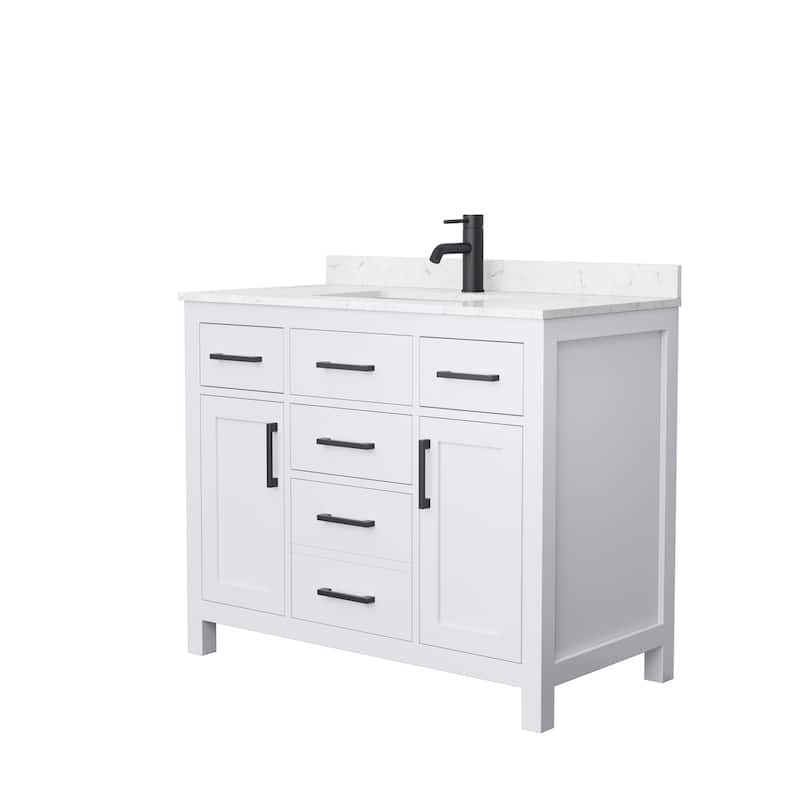 Beckett 42 Inch Single Vanity, Cultured Marble Top