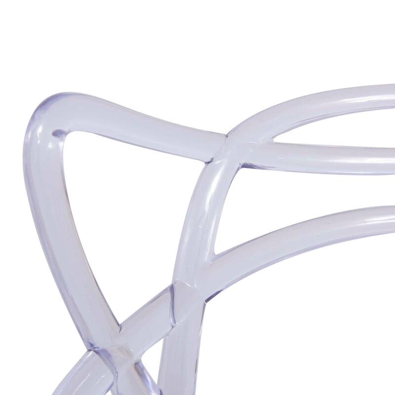 LeisureMod Milan Modern Wire Design Chair, Set of 2 - Red - 23 x 32.5 x 17.5