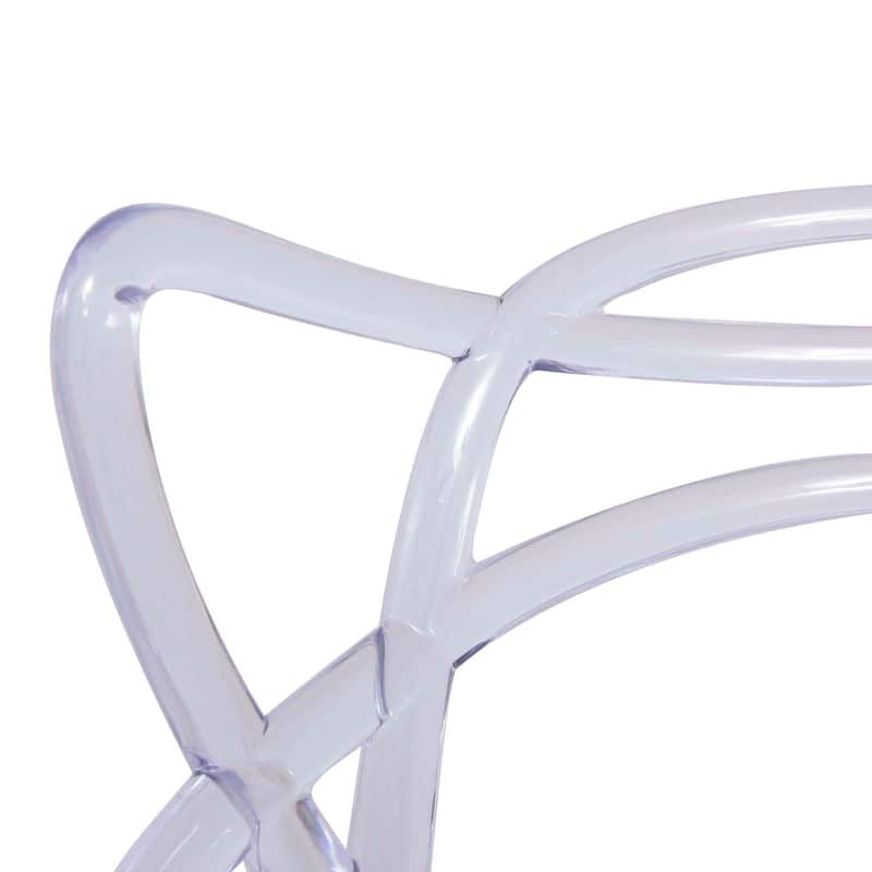 LeisureMod Milan Modern Intertwined Design Dining Side Chair Set of 4