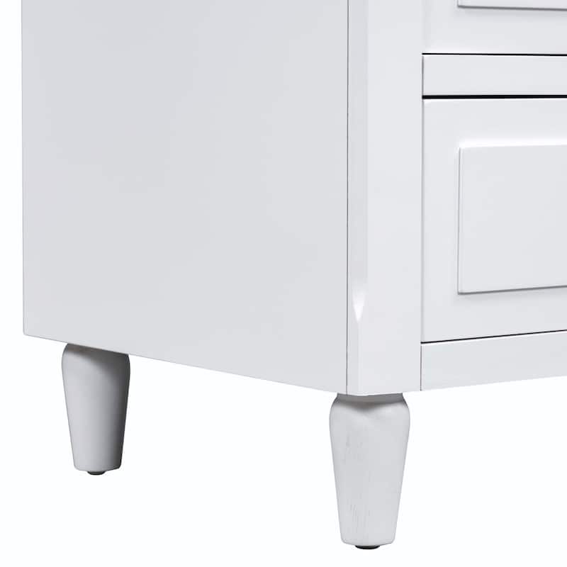 3-Drawer Nightstand Storage Wood Cabinet