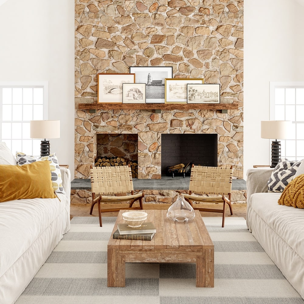 Boxelder Checked Cotton Area Rug