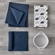 preview thumbnail 2 of 3, Mills Waffle Navy 4pc Baby Crib Bedding Set - Levtex Baby