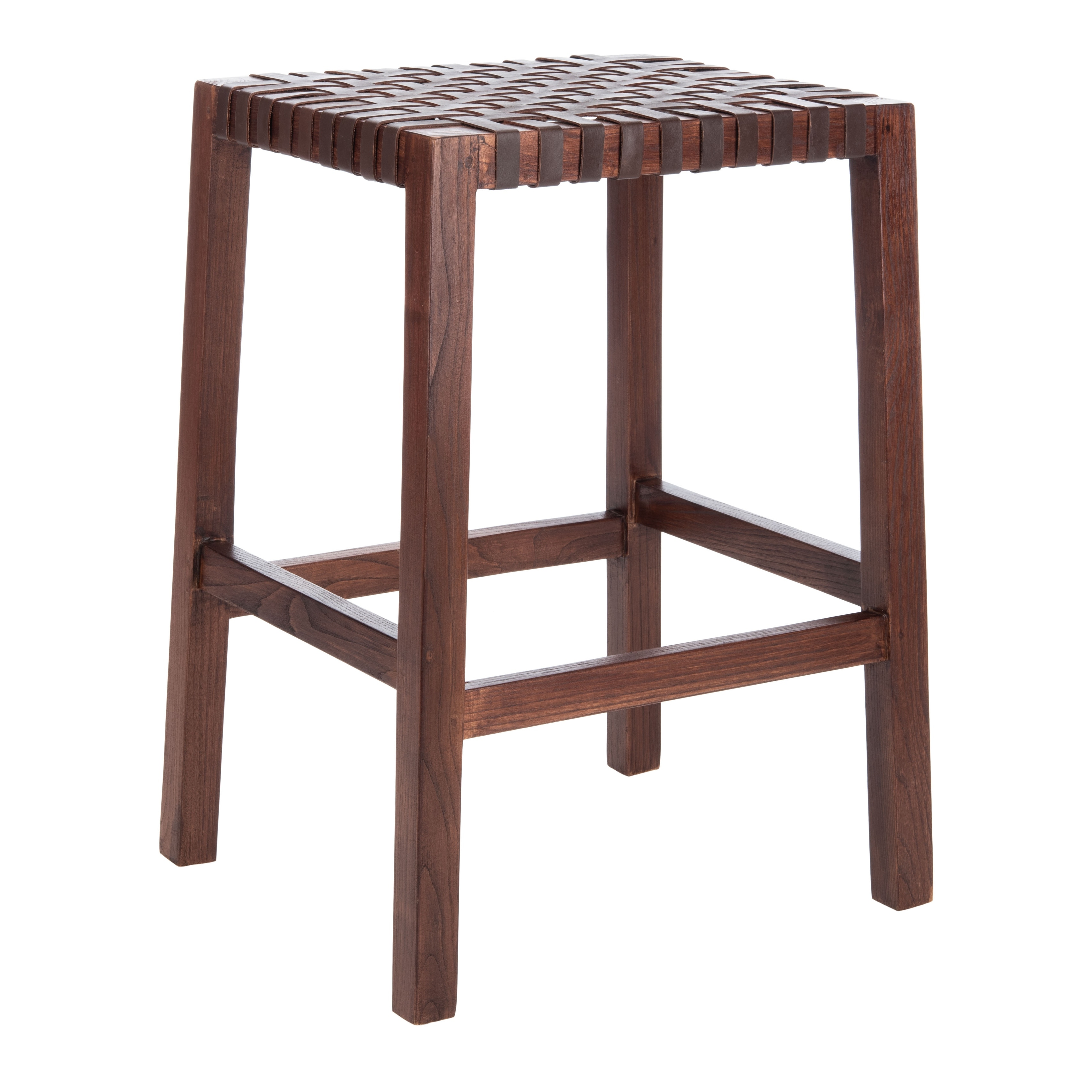 Paxton woven best sale leather counter stool