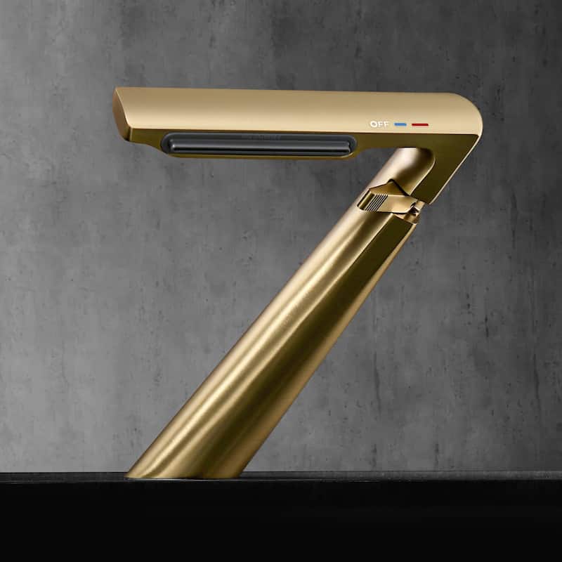 6.2"H Solid Brass Bathroom Waterfall Sink Faucet