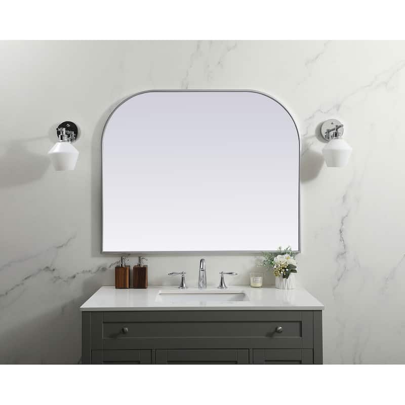 Indigo Home Metal Frame Arch Mirror 42x34 Inch