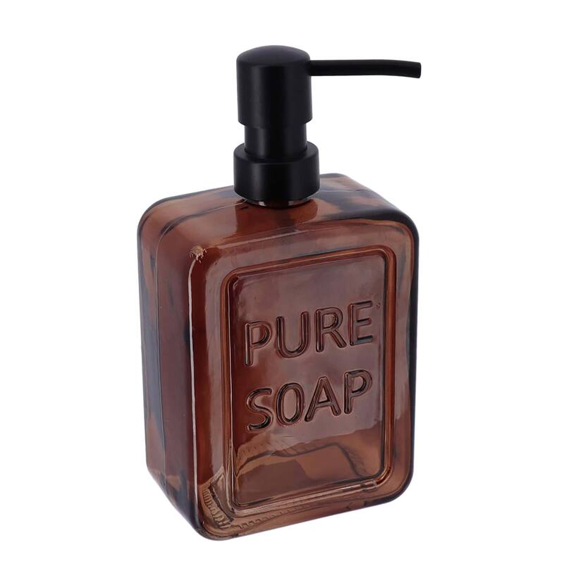 vintage Glass Soap Dispenser PURE SOAP 18 FL OZ - 18 Fl Oz