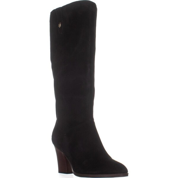 tommy hilfiger black suede boots