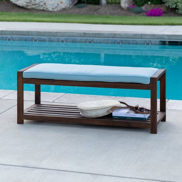 Shop Tybee Outdoor Bench With Cushion By Havenside Home Overstock 26436661