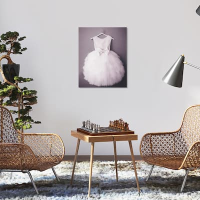 Wynwood Studio Fashion and Glam Tutu Dress White White and Traditional Wall Art Canvas Print