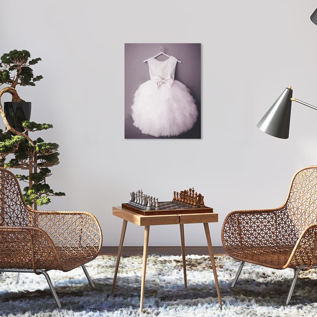 Wynwood Studio Fashion and Glam Tutu Dress White White and Traditional Wall Art Canvas Print