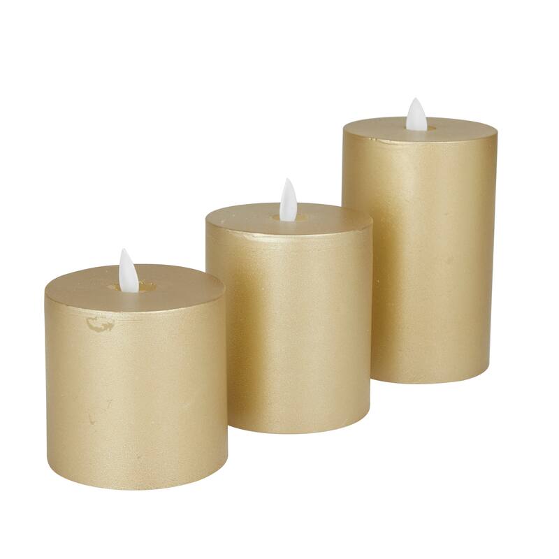 Traditional Flameless Candles (Set of 3)