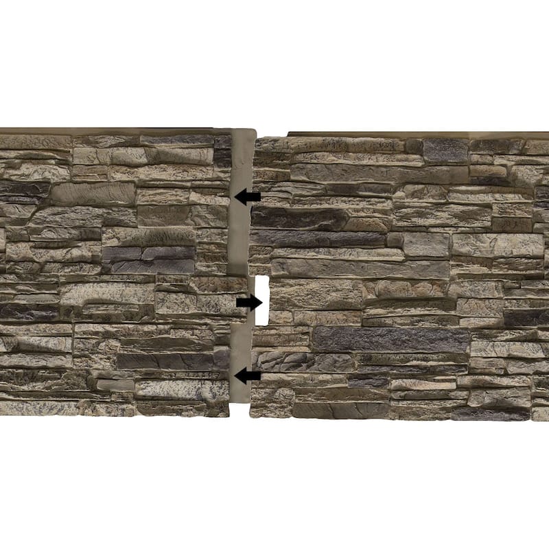 Acadia Ledge Stacked Stone, EverStone Faux Stone Siding Panel
