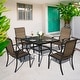 preview thumbnail 21 of 30, Outdoor 5/7-Piece Textilene Dining Set, Powder-coated Iron Frame