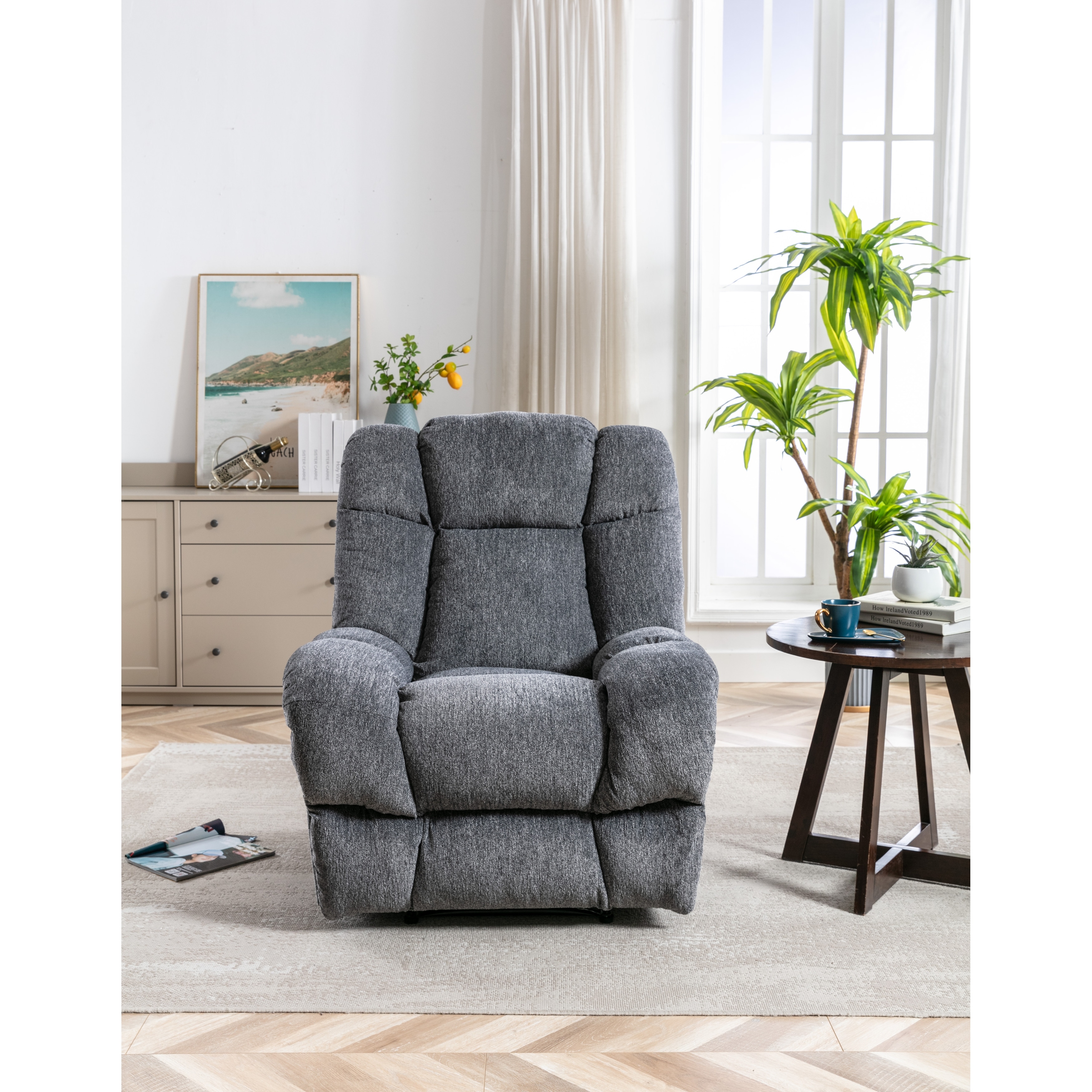 Single reclining store sofa chair