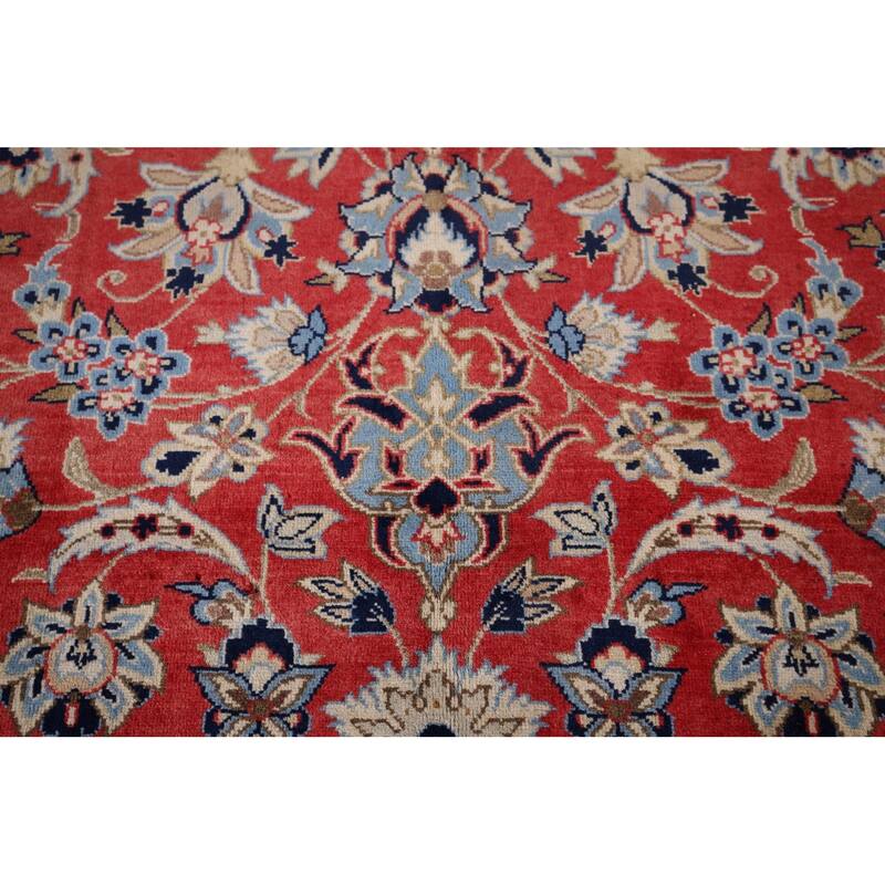 Traditional Najafabad Vintage Persian Rug Hand-Knotted Wool Carpet - 9'4" x 13'2"
