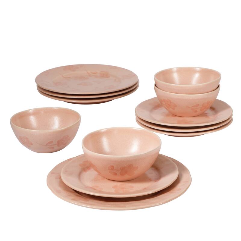 Bloomhouse - 2 Time Oprah's Favorite Things - Made in Portugal Porto Petals 12 Piece Hand Painted Dinnerware Set