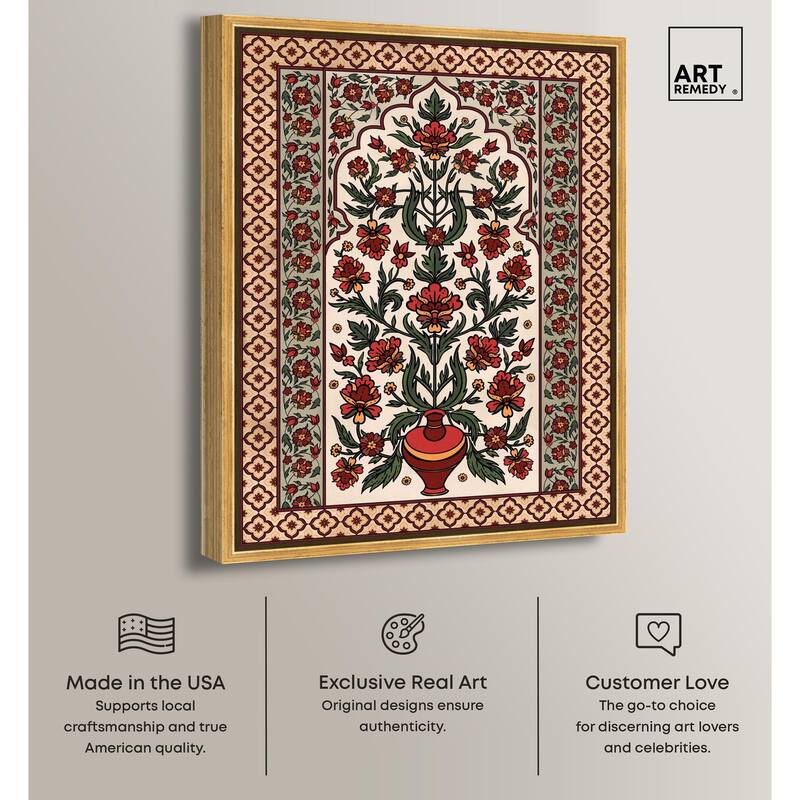 Royal Floral Mat Canvas by Art Remedy