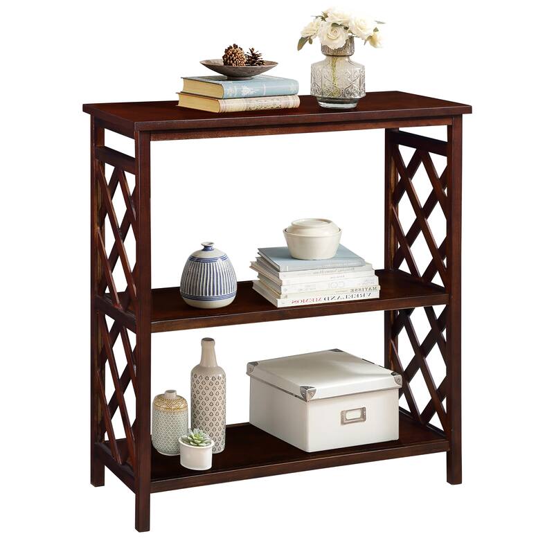 3-Tier Console Sofa Table Hallway Tables with Open Storage Shelf, Bookshelf, Living Room Narrow Accent Entryway Table