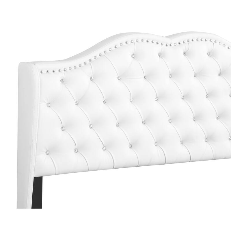 Joy Jeweled Tufted King Panel Bed