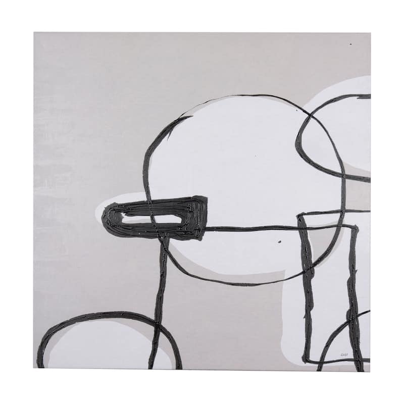 Neutral Shapes I (44 x 44) Canvas Art Print - Large
