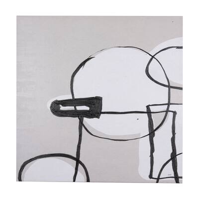 Neutral Shapes I (44 x 44) Canvas Art Print