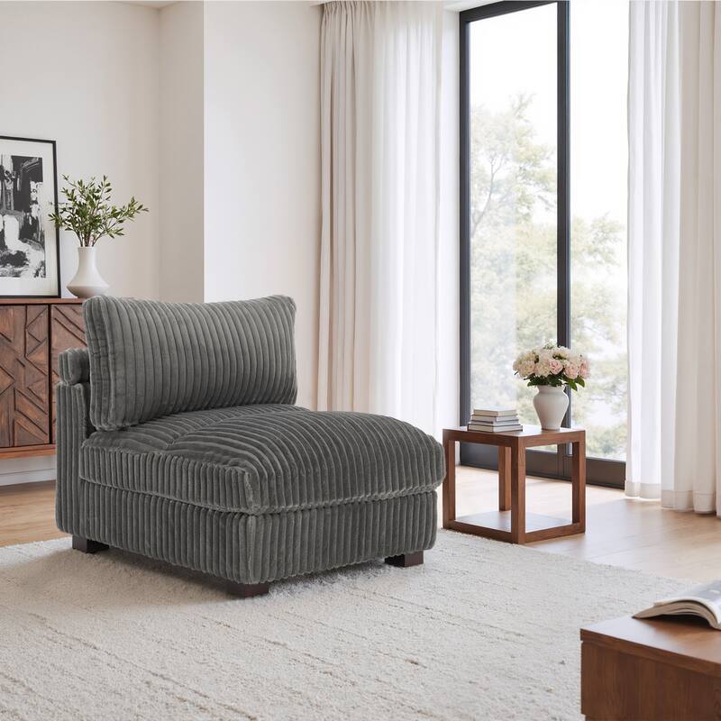 Plush Faux Fur Accent Sofa Chair