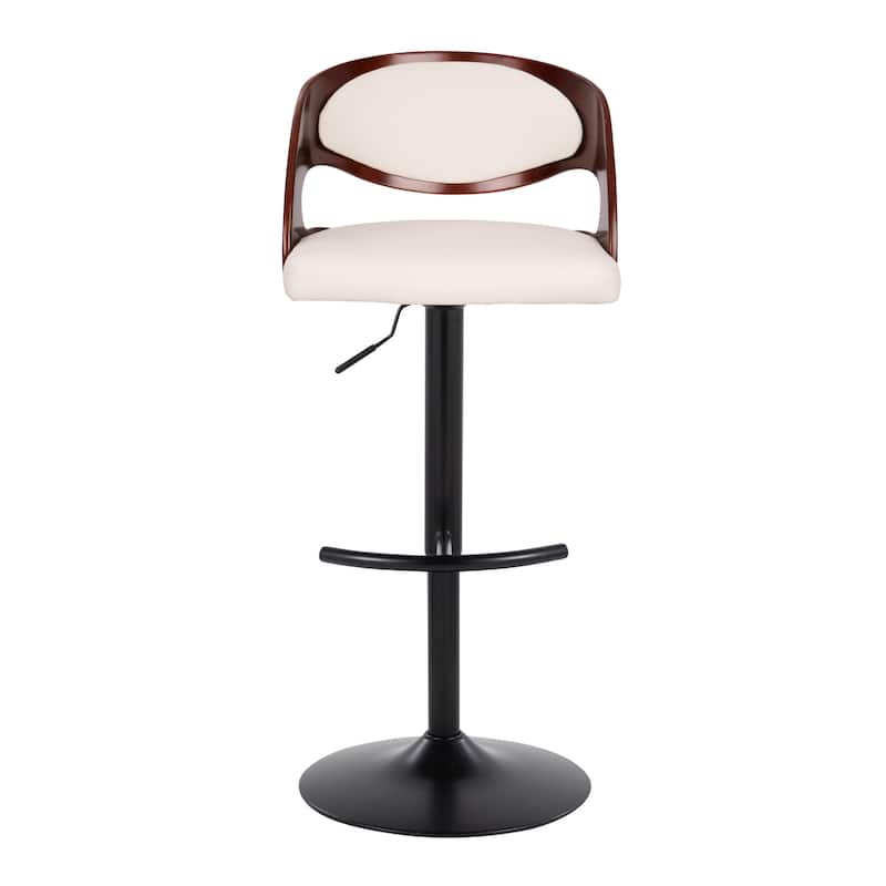 Carson Carrington Visby Adjustable Bar Stool with Rounded T Footrest (Set of 2)