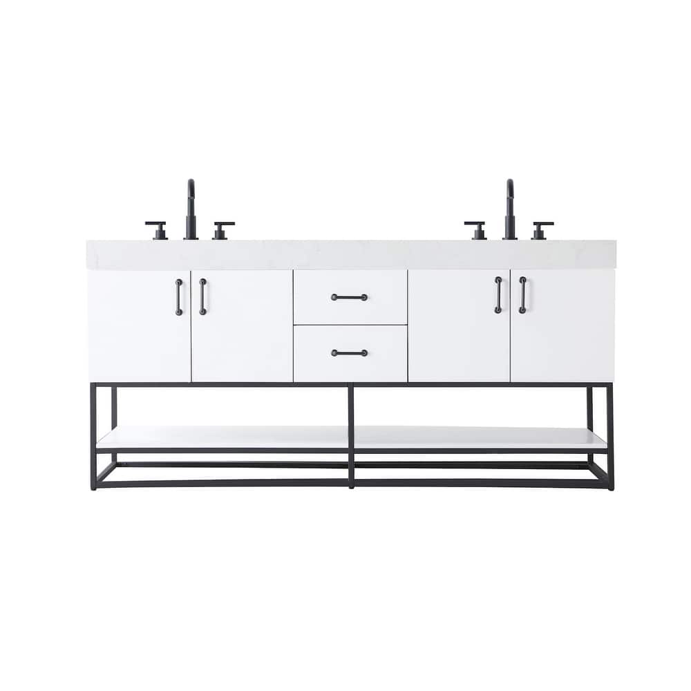 Elegant Lighting VF29272D Caroline 72" Free Standing Double Basin