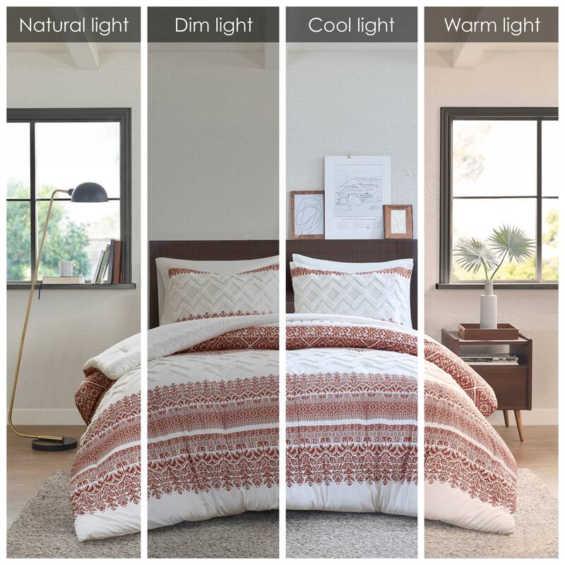 GDF Studio - Mila Cotton Comforter Set with Chenille Tufting