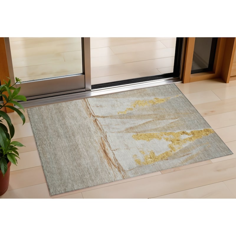 HomeRoots Nautical Transitional Rectangle Outdoor Rug - 3' x 5'