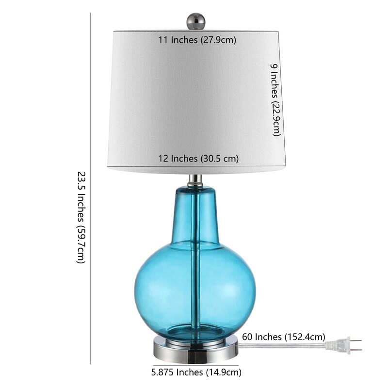 SAFAVIEH Lighting Atlas 24-inch Glass LED Table Lamp. - 12" W x 12" L x 24" H