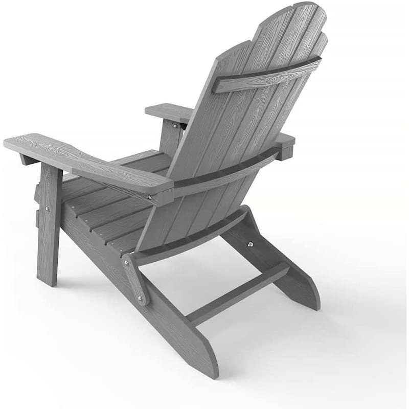 WINSOON All Weather HIPS Outdoor Folding Adirondack Chairs Outdoor Chairs Set of 4