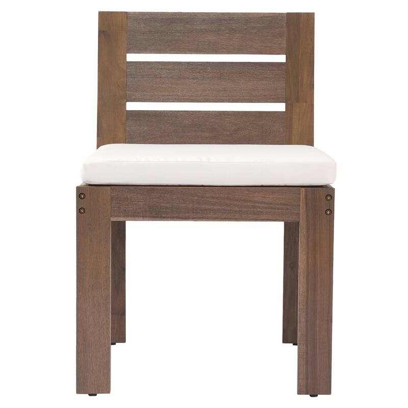 7 Piece Wood Dining Set with Cushion Suitable for Patio,Living Room