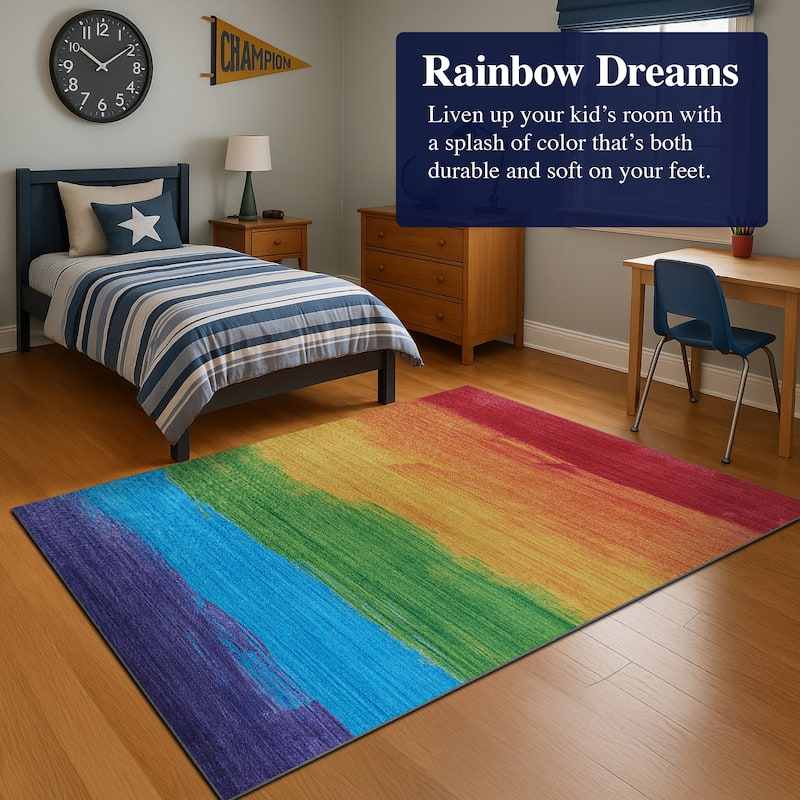 Dream Decor Rugs Color Arch Dessert Multicolor Non Skid Area Rug